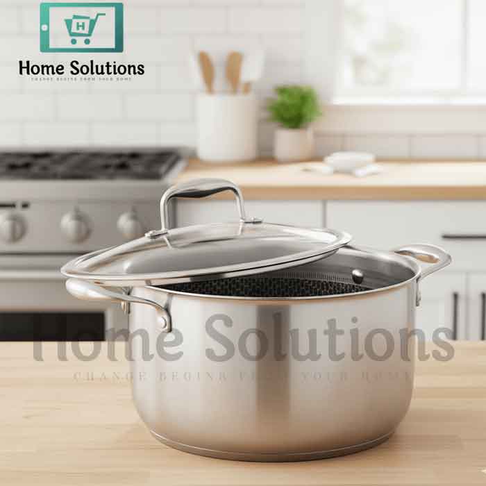 Honeycomb Tri-Ply Stainless Steel Casserole Pot Multiple-Sizes