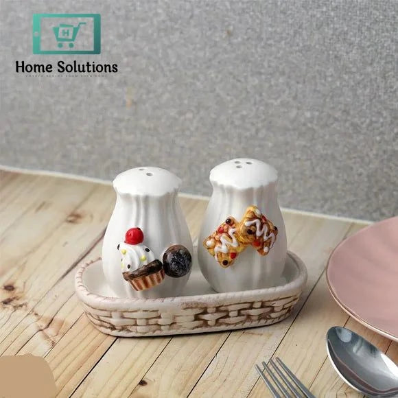 Ceramic Salt & Pepper Shaker Set – Multiple Designs Available