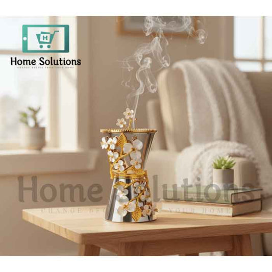 Floral Design Bakhoor Incense Burner - Elegant Home Decor