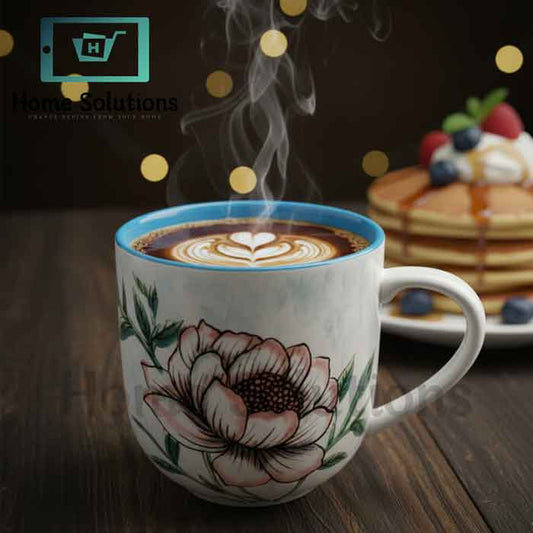 Pink Floral Fine Porcelain Mug 400ML | Coffee & Tea