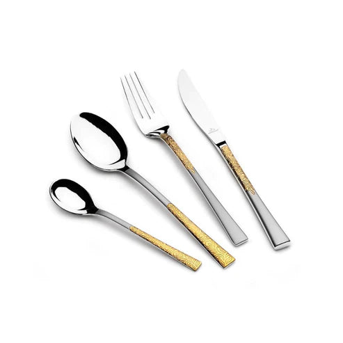 Arshia Gold And Silver Premium Cutlery Sets - 26 Pieces - TM762GS