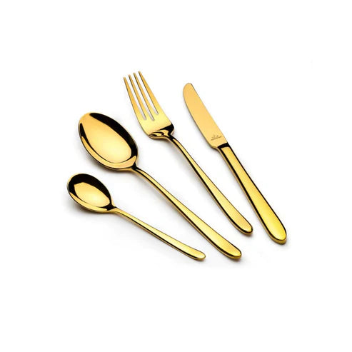 Arshia Gold Stainless Steel Cutlery Sets - 26 Pieces - TM1401G