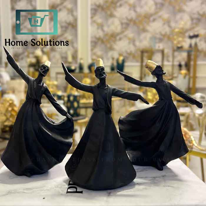 Dervish Sufi Figurines Set - Turkish Spiritual Art Set of 3