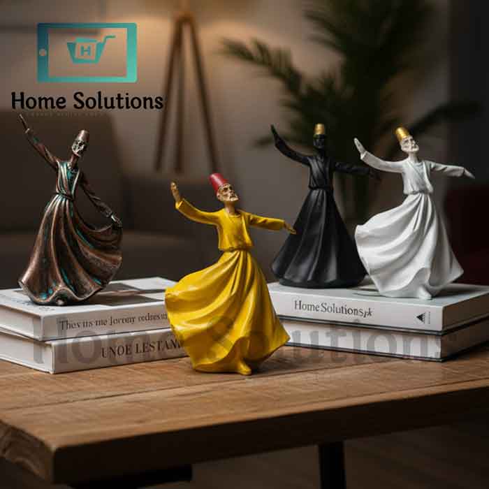 Dervish Sufi Figurines Set - Turkish Spiritual Art Set of 3