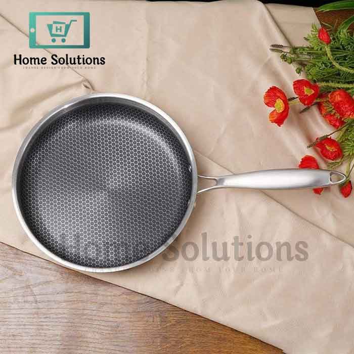 Honeycomb Deep Fry Pan 28cm with Lid - Non-Stick & Durable