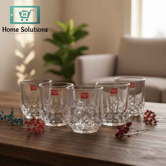 Premium Glass Set 300ml - 6 Pcs | Durable & Stylish Drinkware