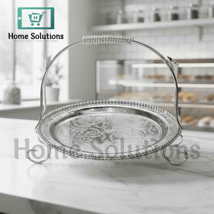 Silver Decorative Sweet Serving Basket - Dry Fruit Tray