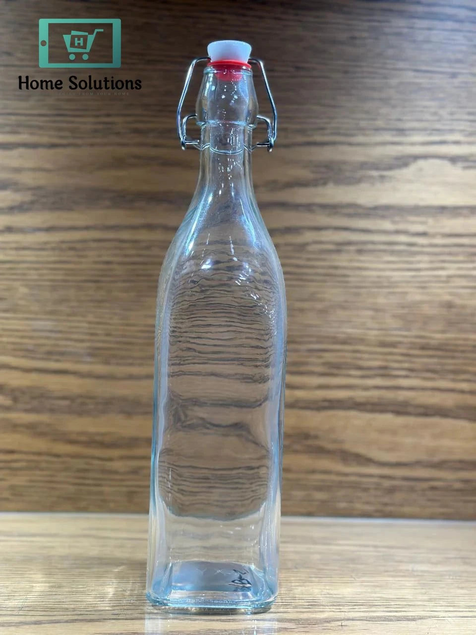 Transparent Grip Glass Bottle – Durable & Reusable - 1000ml