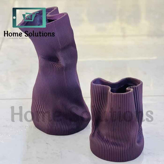 Purple Textured Modern Decorative Vase – Elegant Accent
