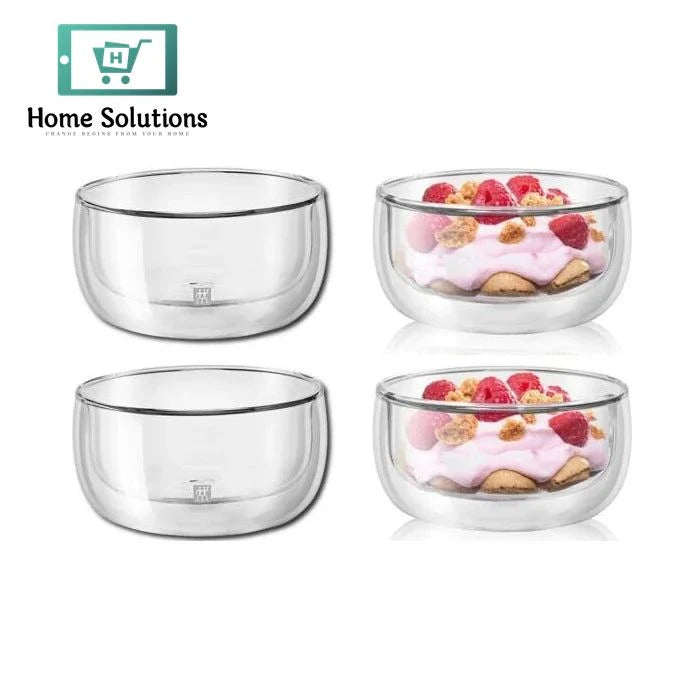 Double Wall Insulated Glass Bowl – 300ml & 500ml
