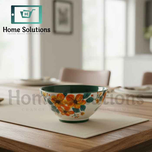 Round Fine Porcelain Bowl 4.5" | Floral Design