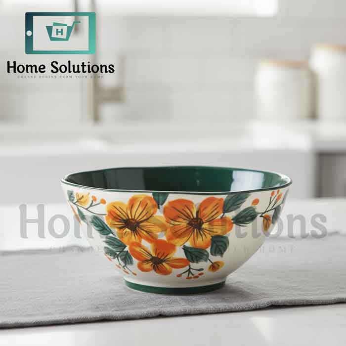 Round Fine Porcelain Bowl 4.5" | Floral Design