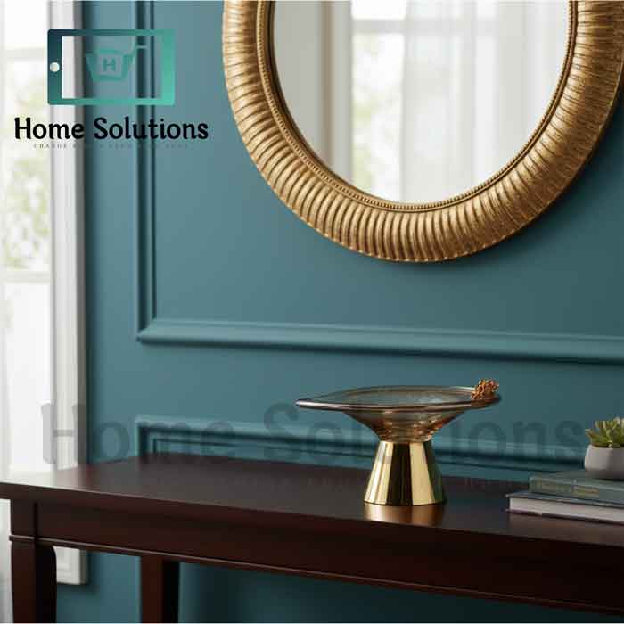 Artisan Turkish Pedestal Fruit Bowl - Brass Base | 16x30cm