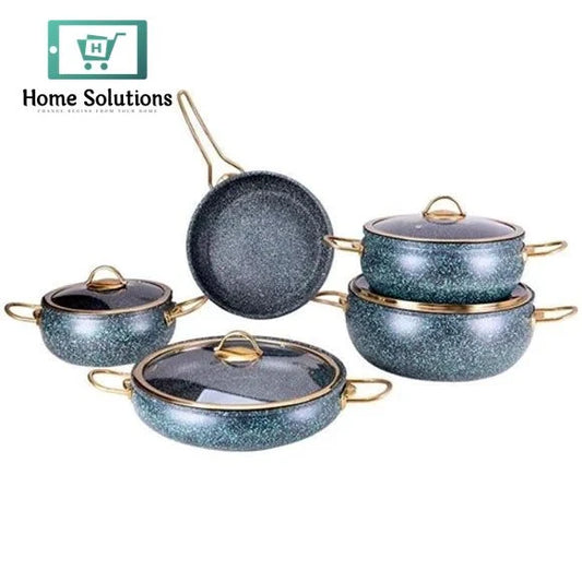 9-Piece Granite Cookware Set – Durable Non-Stick Kitchen Essentials