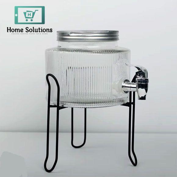 High Quality 2.5L Glass Drink Dispenser Container
