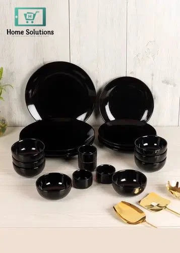 Black Dinner Set 26-Piece – Elegant Modern Tableware
