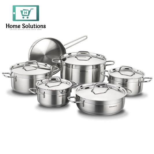 Korkmaz Alfa Plus Stainless Steel Cookware 11 Pieces Set