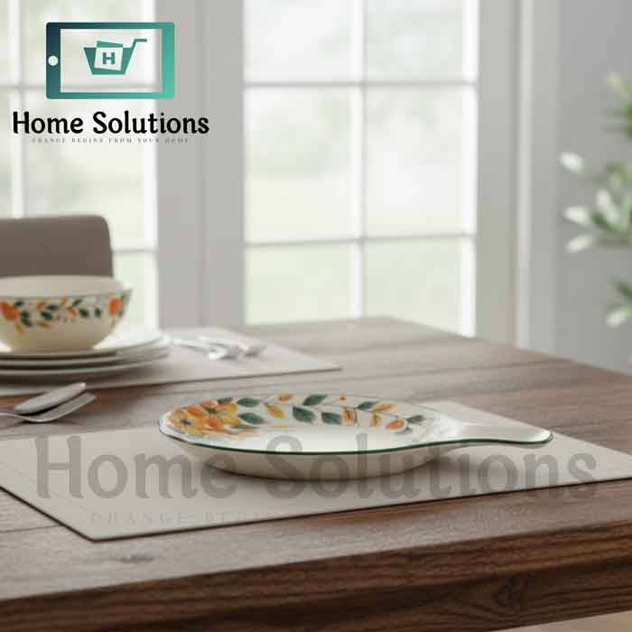 Round Fine Porcelain Baker with Handle 9" | Floral