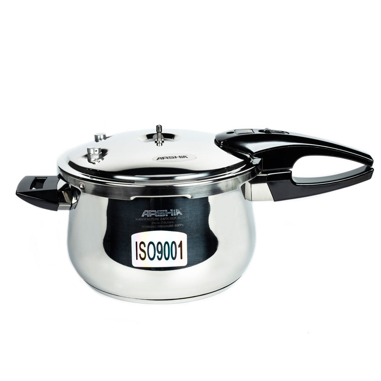 Arshia Premium Stainless Steel Pressure Cooker 24cm with Aluminium base