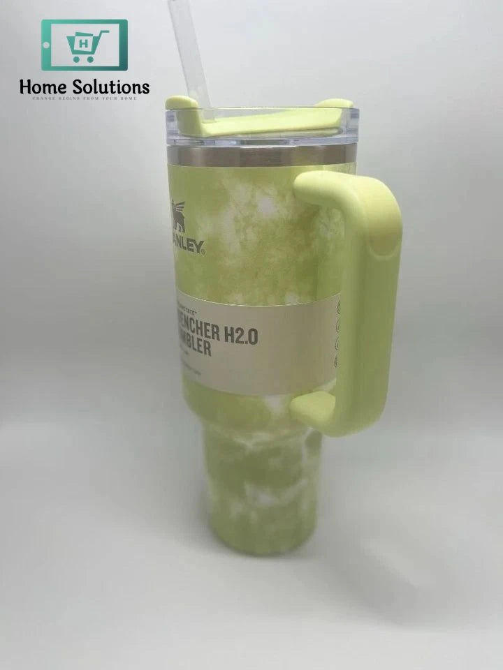 Stanley The Quencher H2.0 FlowState TM Tumbler | 40 OZ | Tie Die Green