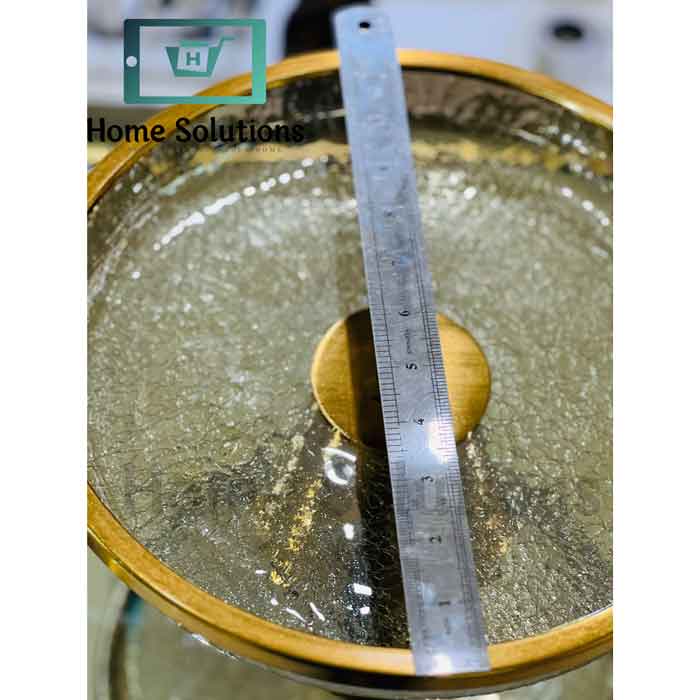 Handmade Turkish Bowl | Brass Base Glass Decor
