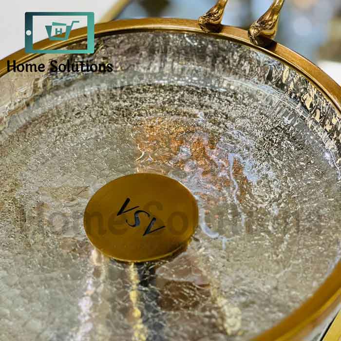 Handmade Turkish Bowl | Brass Base Glass Decor
