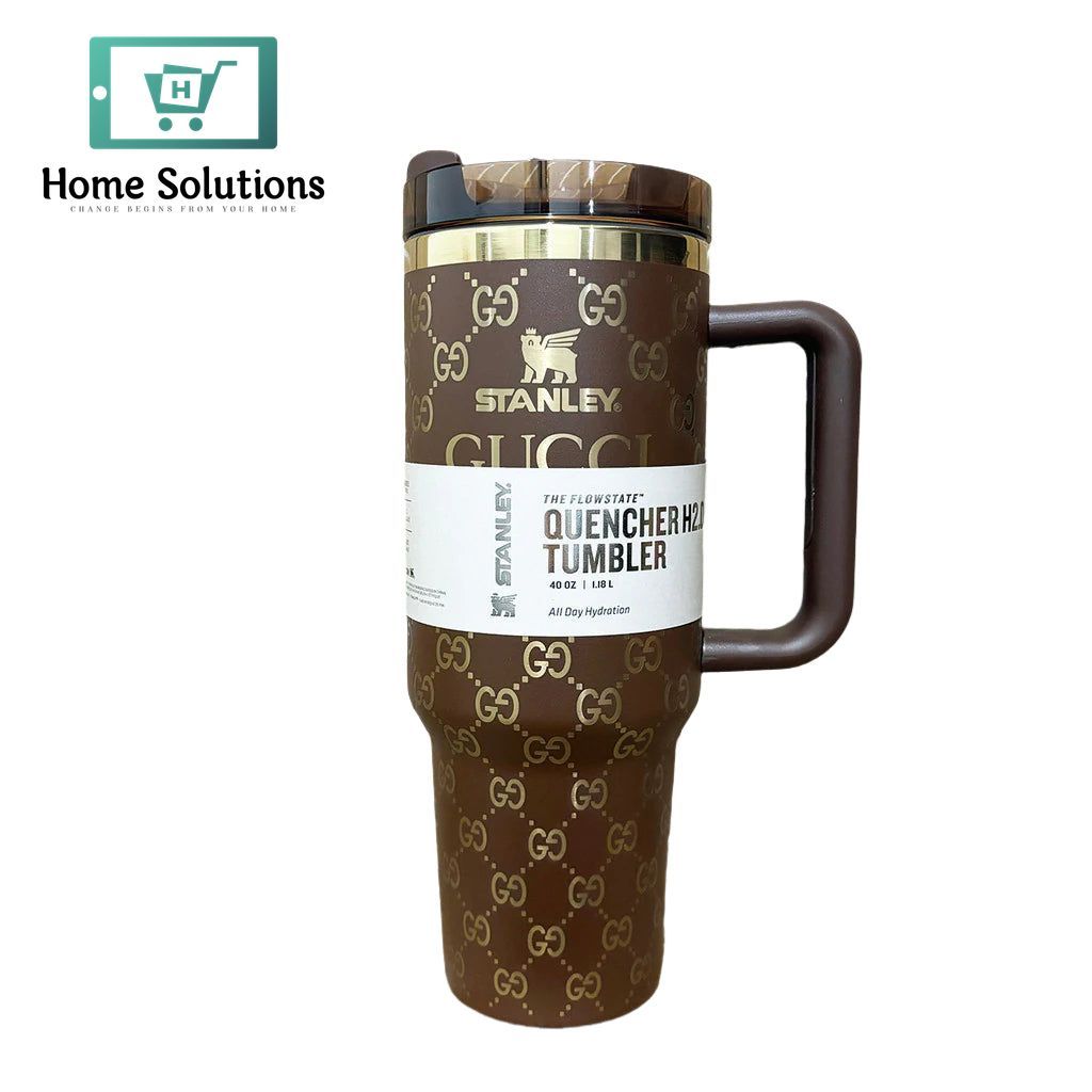 Stanley X Gucci Limited Edition Tumbler – 40oz Brown | Luxury Insulated Bottle