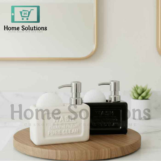 Luxury Ceramic Soap Dish & Dispenser Bathroom Set
