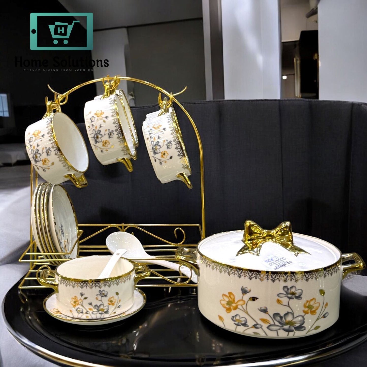 Elegant 22-Piece Soup Set – Complete Porcelain Dinnerware for Serving