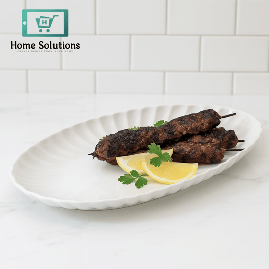 Symphony Groove Oval Serving Tray – Sleek & Stylish Design  32 cm