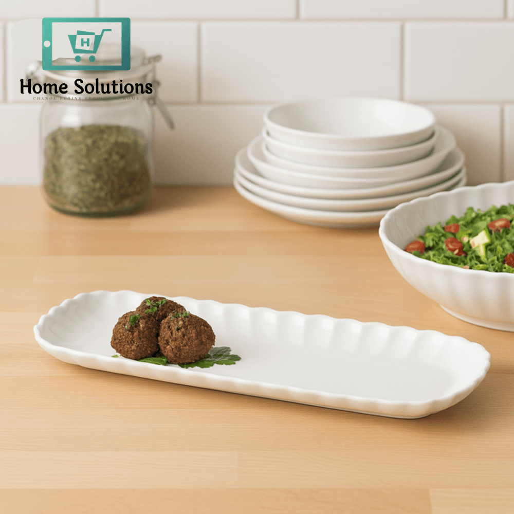 Symphony Rectangular Groove Platter – 32 x 12 cm Serving Tray