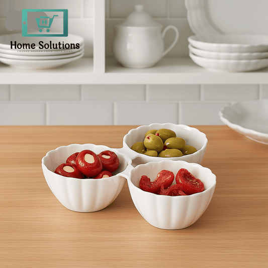 Symphony Trio Groove Dip Bowl – 20 cm  Three-Section Server