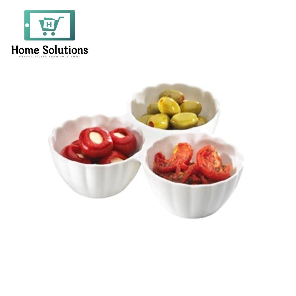 Symphony Trio Groove Dip Bowl – 20 cm  Three-Section Server