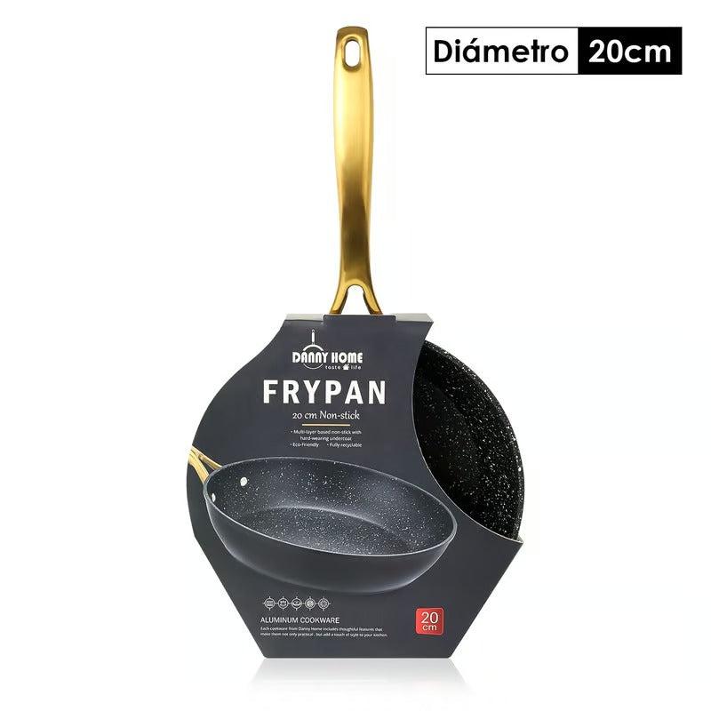 Danny Home™ Aluminum Frying Pan Black