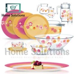 Luminarc Bubble Flower Glassware Dinner Set 71 Pieces - 8 Person
