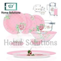 Luminarc Pivoine Pink Glassware Dinner Set 71 Pieces - 8 Person