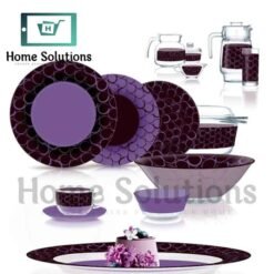 Luminarc Soffici Black Glassware Dinner Set 71 Pieces - 8 Person