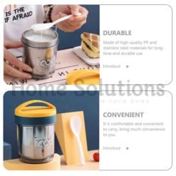 BENTO Stainless Steel Food Grade Insulated Food Container with Spoon 400ml 4 - Home Solutions