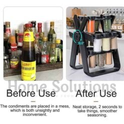 Ferris Wheel 360 Revolving Spice Rack with 18 Spice Jars 2 1 - Home Solutions