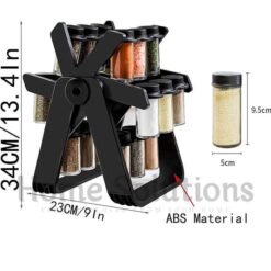 Ferris Wheel 360 Revolving Spice Rack with 18 Spice Jars 6 1 - Home Solutions