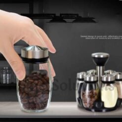 Rotating Cruet Condiment Seasoning Jars Set for Spices Pepper Sprays Bottles Salt Shakers Holder Kitchen Storage Rack Organizer 3 - Home Solutions