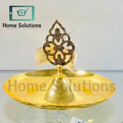 QUEENSILVER Round Dry Fruit / Candy Dish - Golden