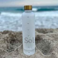 Alternative view of Time Marker BPA Free Hydro Plastic Bottle - 1000ml - White