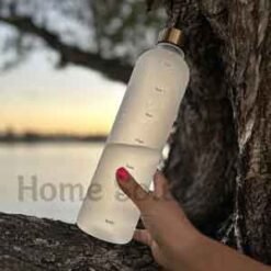 Time Marker BPA Free Hydro Plastic Bottle 1000ml White 3 - Home Solutions
