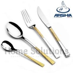 Alternative view of Arshia Premium Stainless Steel Silver/Golden Cutlery Set - 12 Person Serving - 38 Pieces - 3058