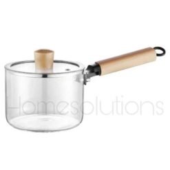 Fire Proof Borosilicate Glass Sauce Pan with Wooden Handle – 2.5 Liters 3 - Home Solutions
