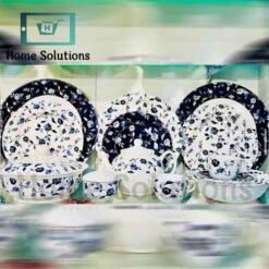 Clayton Porcelain Crystal Blue Dinner Set - 12 Person - 85 Pieces