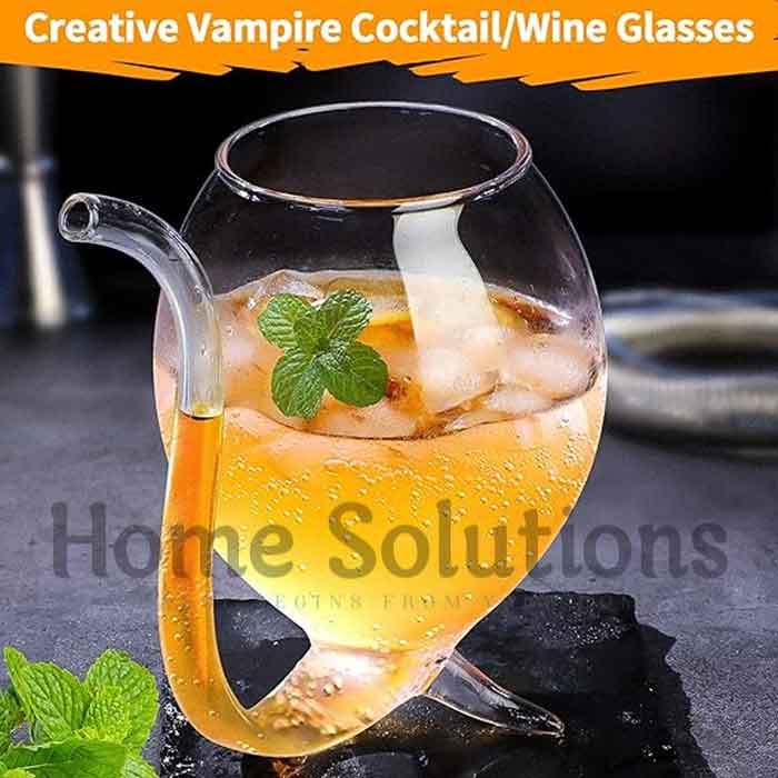 Creative Vampire Shape Glass with Built-in Straw - 350ml 4 Creative Vampire Shape Glass with Built-in Straw - 350ml - Image 2