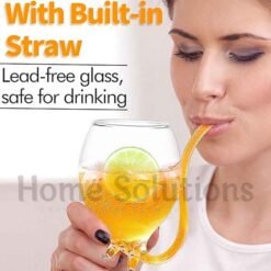 Creative Vampire Shape Glass with Built-in Straw - 350ml 10 Creative Vampire Shape Glass with Built in Straw 3 - Home Solutions
