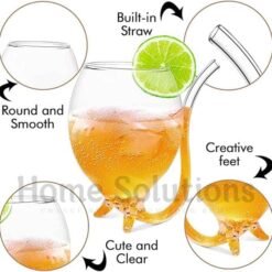 Creative Vampire Shape Glass with Built-in Straw - 350ml 11 Creative Vampire Shape Glass with Built in Straw 4 - Home Solutions